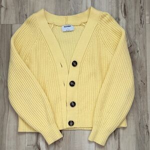 Old Navy Women's Light Yellow Cardigan